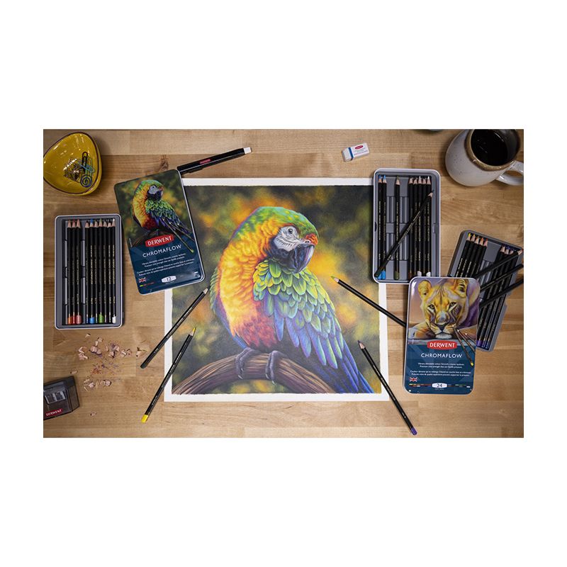 Värikynälajitelma 12 kpl Derwent - Chromaflow