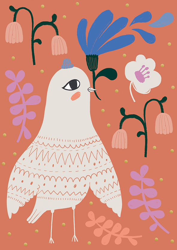 Postcard Mira Mallius - Home forest, bird
