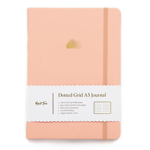 Dotted notebook A5 Yop & Tom - Cloud, Pastel Peach