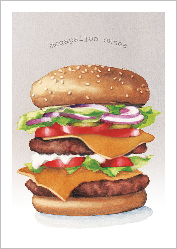 Postcard Henna Adel - Burger, Mega good luck!