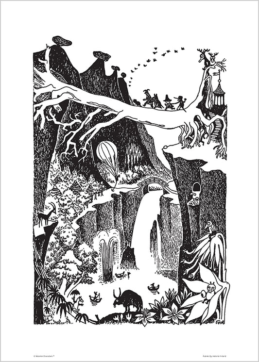 Poster Moomin 50x70 - The Exploits of Moominpappa