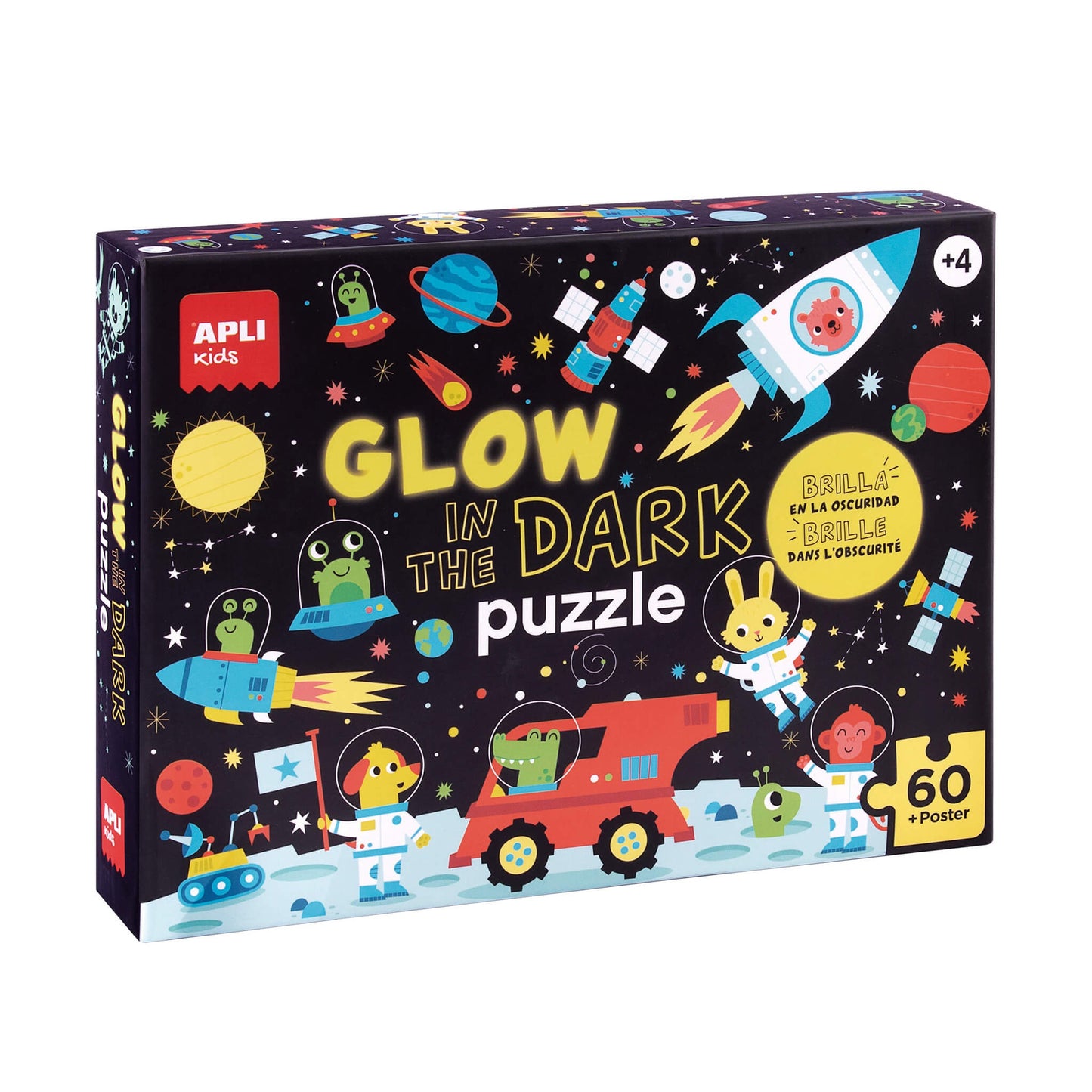 Puzzle 60 pieces Apli - Glow in the dark Space