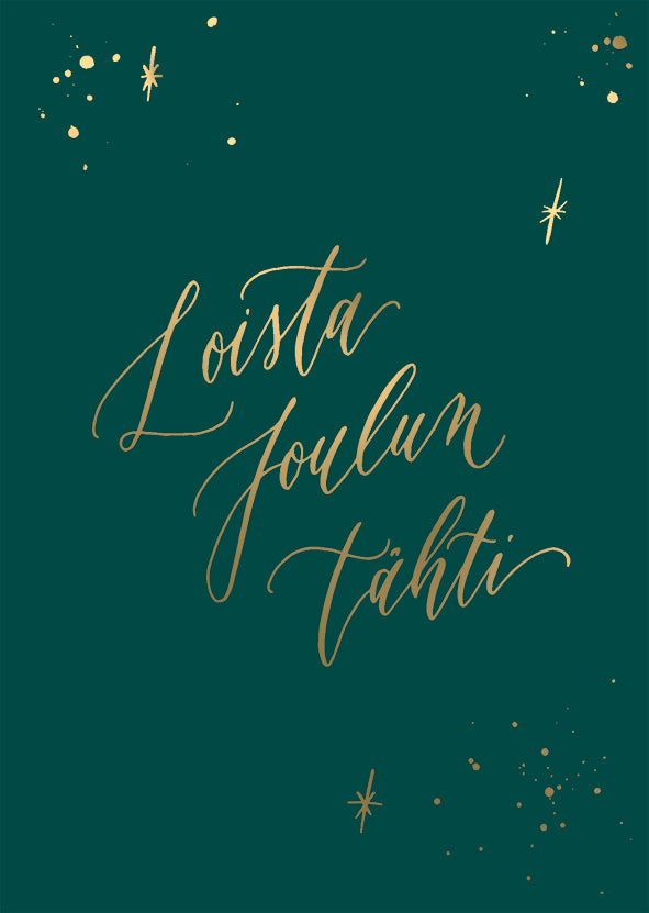 Joulukortti Kalligrafiastudio - Loista Joulun Tähti