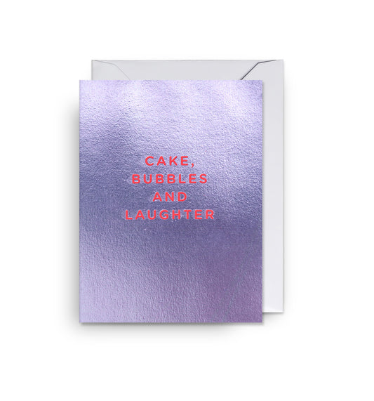 Small 2-part card Lagom - Cake, Bubbles and Laughter