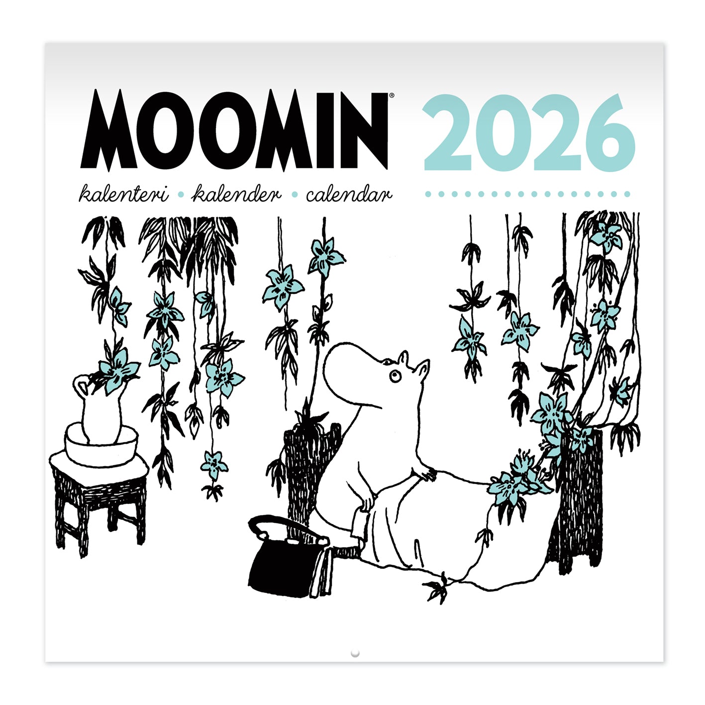 Seinäkalenteri 30x30 2026 Putinki Muumi