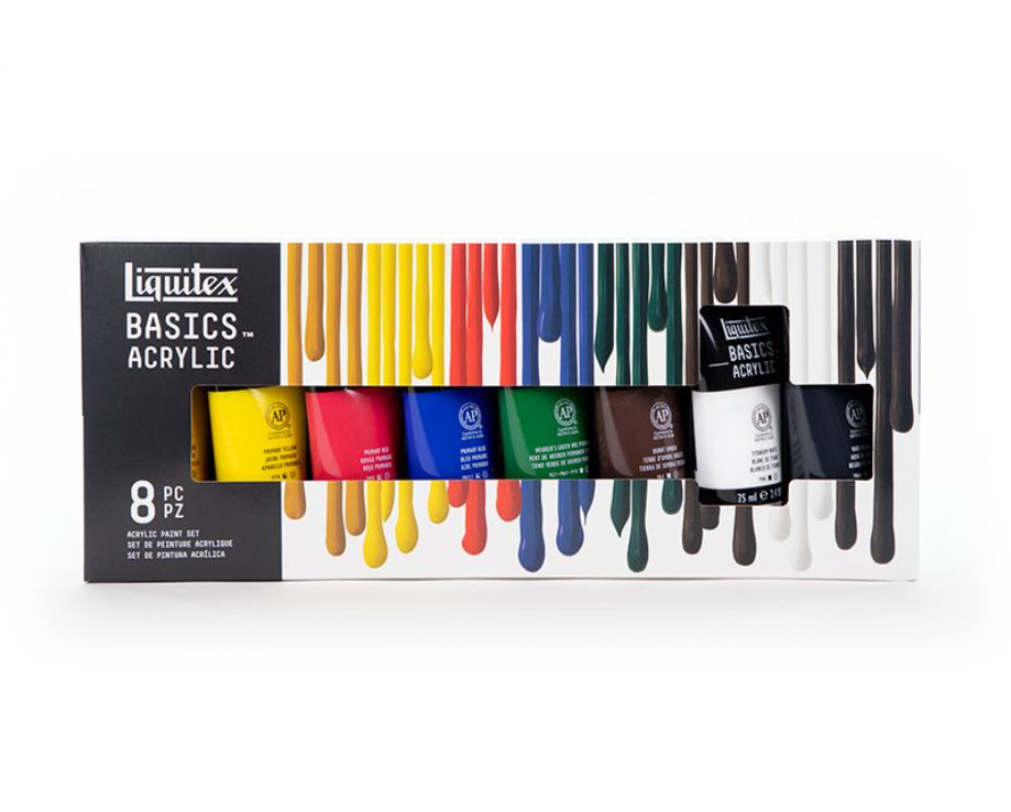 Liquitex Basics Acrylic Set 8x75ml, akryylilajitelma