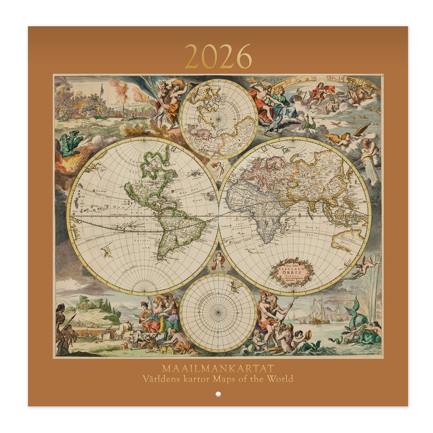 Seinäkalenteri 30x30 2026 Putinki John Nurminen