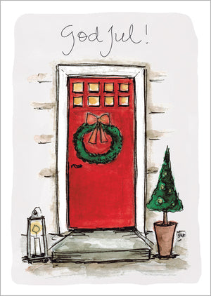 Joulukortti Sari's Artwork - Jouluovi, God jul!