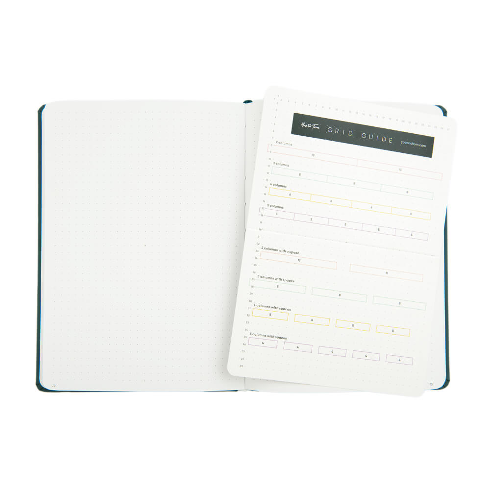 Dotted notebook A5 Yop & Tom - Moon & Stars, Blush Pink