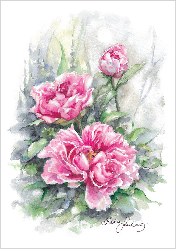 2-part card Sirkku Saukonoja - Peonies