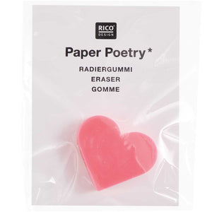 Eraser Paper Poetry - Mini Heart Pink