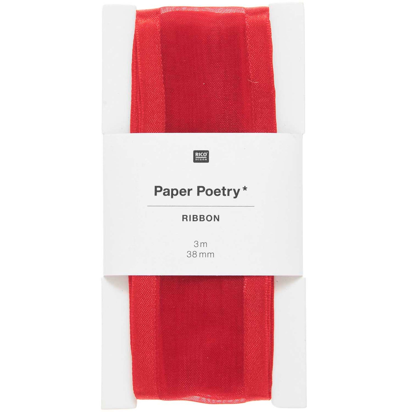 Gift Ribbon Paper Poetry - Organza Red