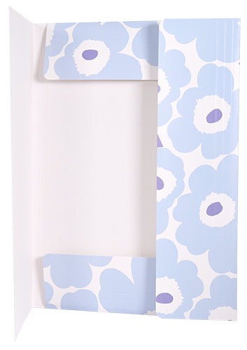 Kulmalukkokansio Marimekko - Unikko vaaleansininen