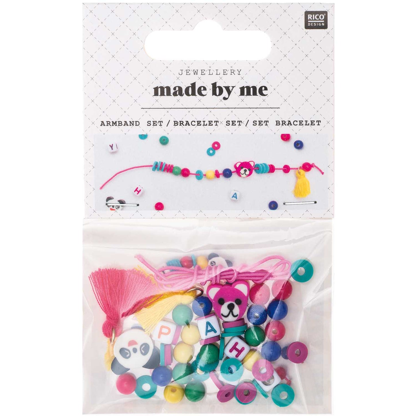 Beads for bracelet Rico Design - Happy