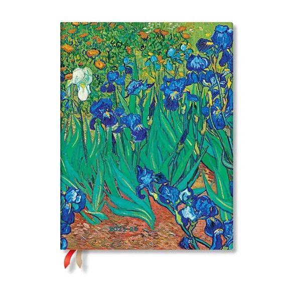 Lukuvuosikalenteri 2025-2026 18kk Paperblanks - Van Gogh's Irises, Ultra