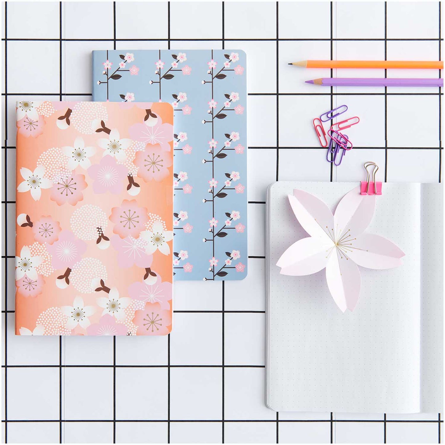 Vihkosetti 2kpl Rico Design A5 - Sakura dotted