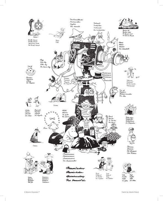 Poster Moomin 24x30 - Moomin Valley residents