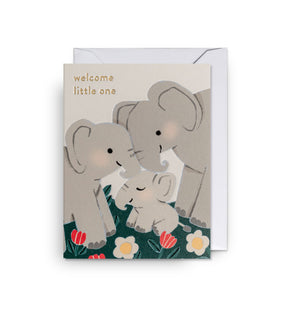 Small card Lagom - Elephants "Happy birthday"