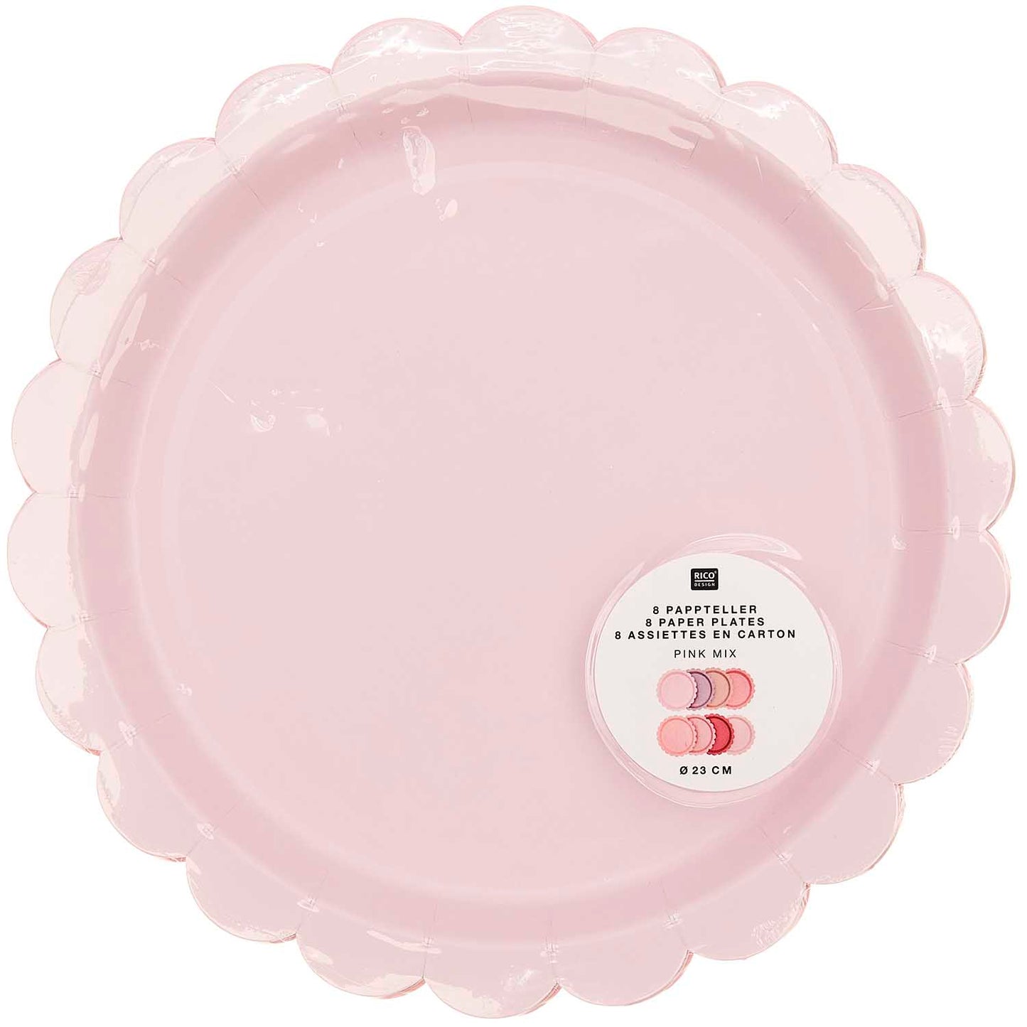 Pahvilautaset Rico Design 8kpl - Pink mix