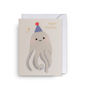 Little card Lagom - Octopus "Happy birthday"