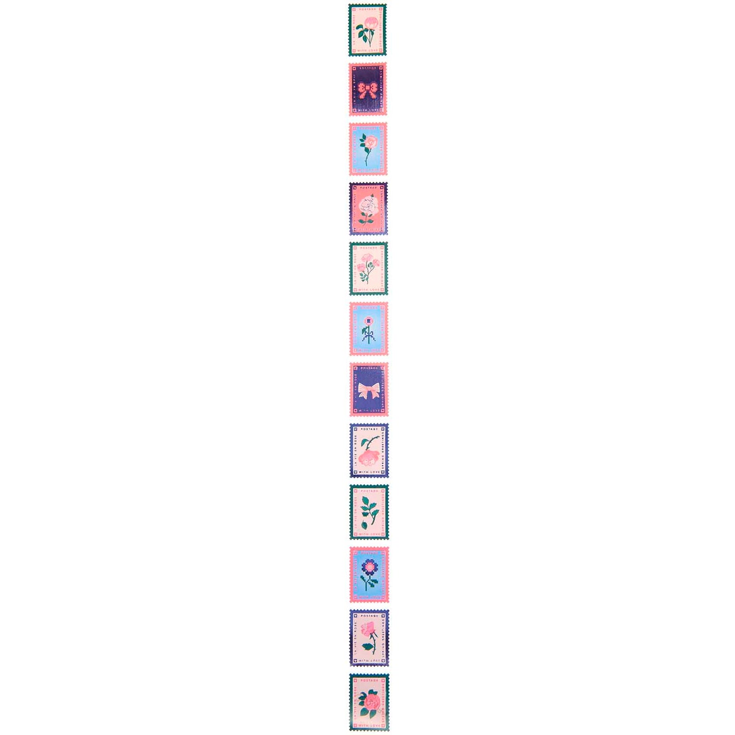 Sticker set Paper Poetry - La vie en Rose, Stamps