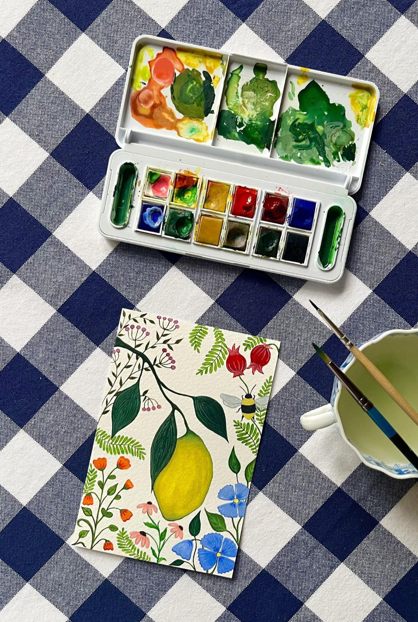 Akvarellisetti Aquafine - Travel Set 12 puolinappia