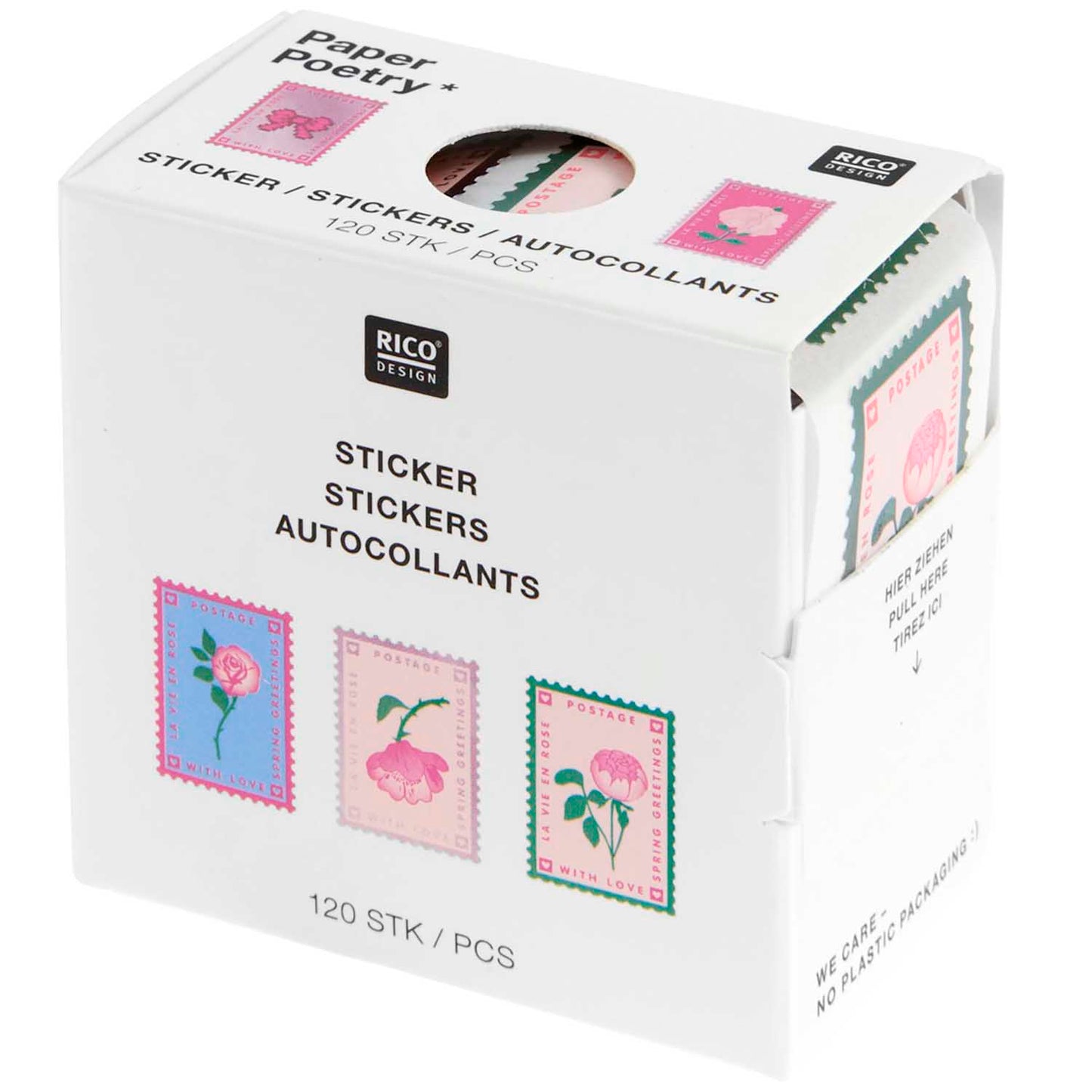 Sticker set Paper Poetry - La vie en Rose, Stamps