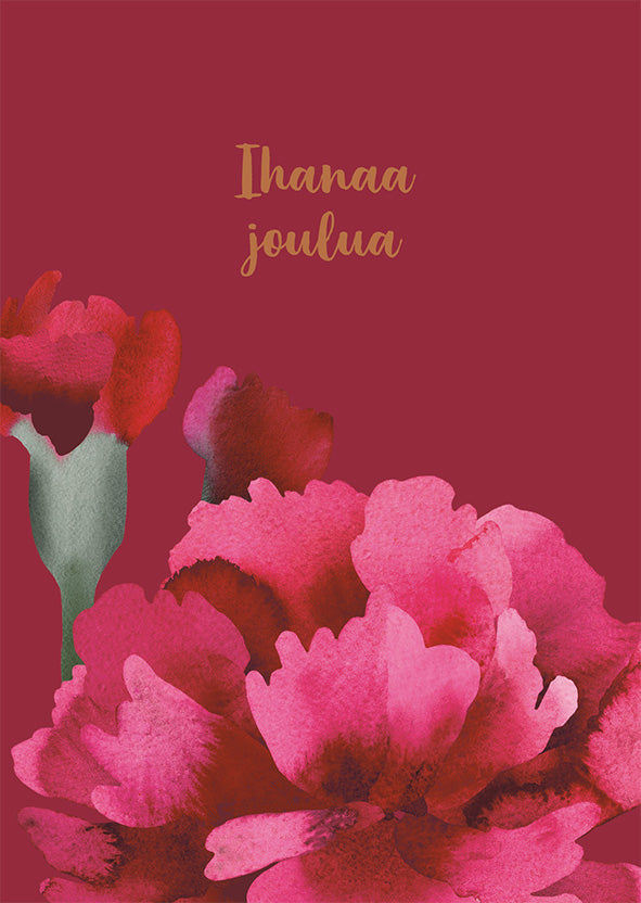 Christmas card Pentik - Carnation, Have a wonderful Christmas