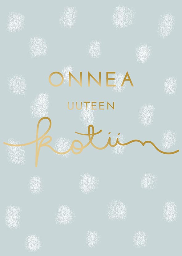 2-osainen kortti Putinki Letters - Onnea uuteen kotiin