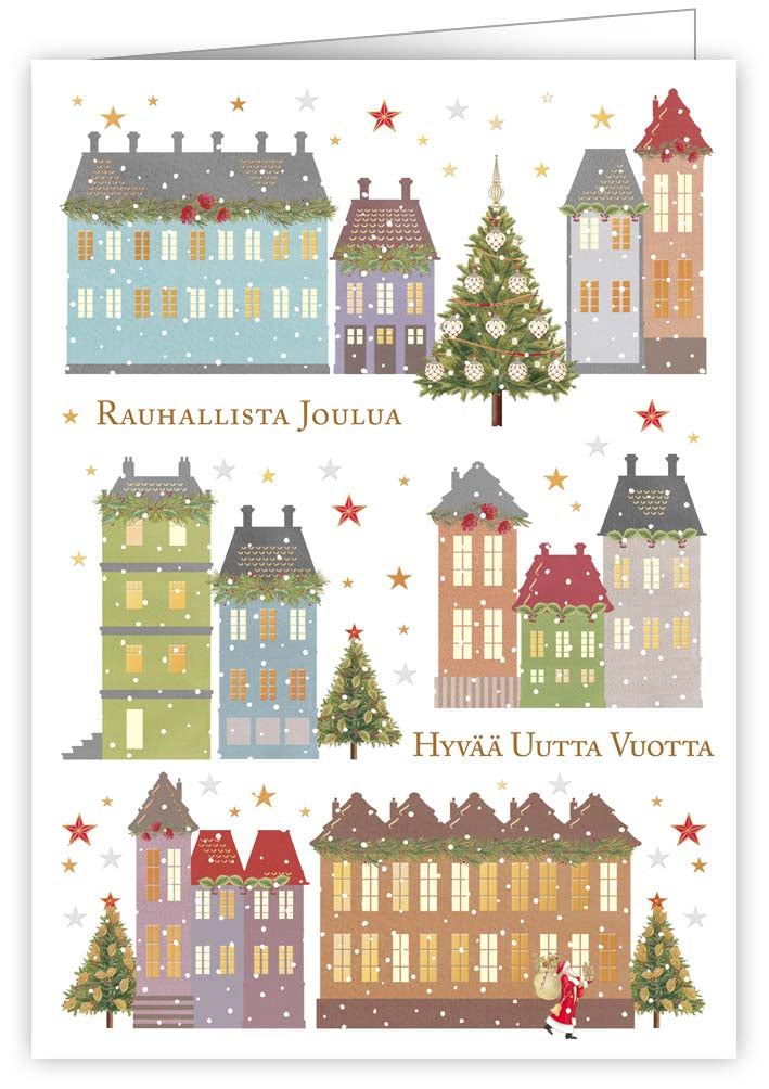 2-osainen joulukortti Quire - Joulutalot