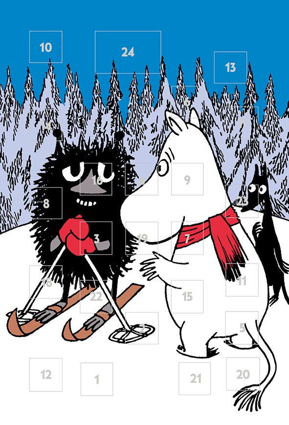 Adventtikalenterikortti - Muumipeikko ja Haisuli