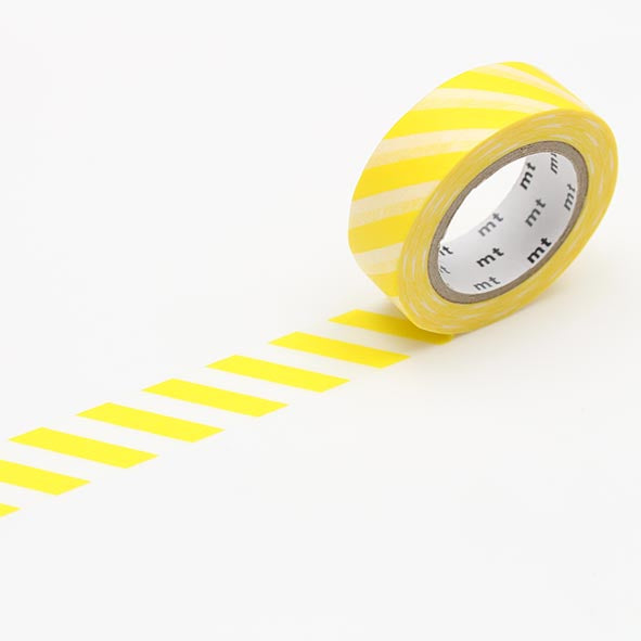 MT masking tape - stripe lemon