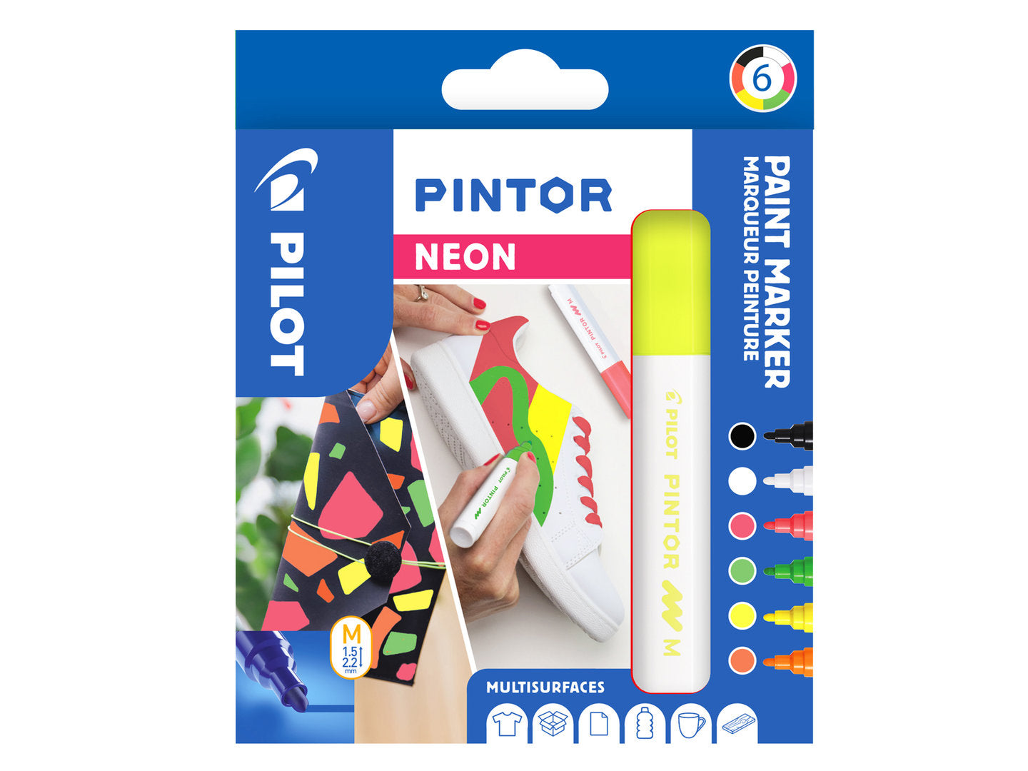 Maalikynäsetti Pintor Medium - neonvärit