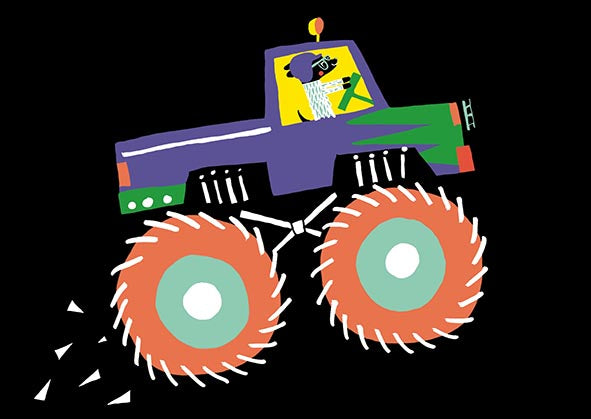 Postcard Nina Pirhonen - Monster car