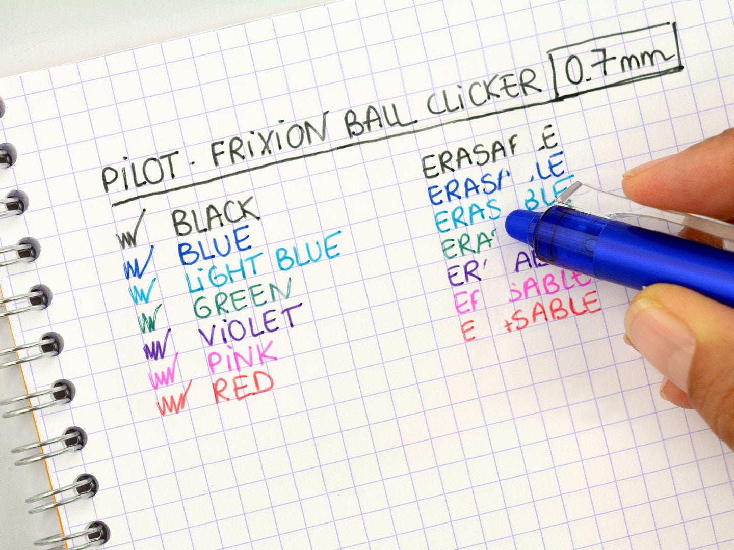 Pilot Frixion Ball Clicker 0,7 - vaaleansininen