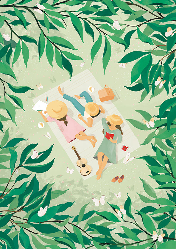 Postcard Polka Paper - Picnic