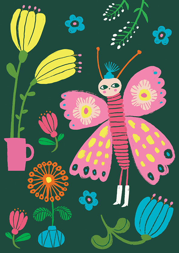 Postcard Mira Mallius - Butterfly