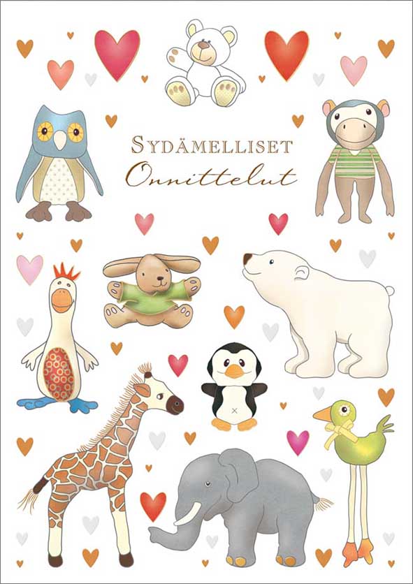 2-osainen kortti Quire - Sydämelliset onnittelut