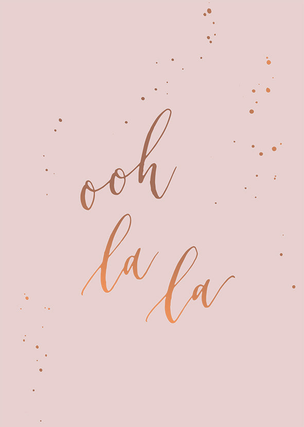 Postcard Calligraphy studio - Ooh la la