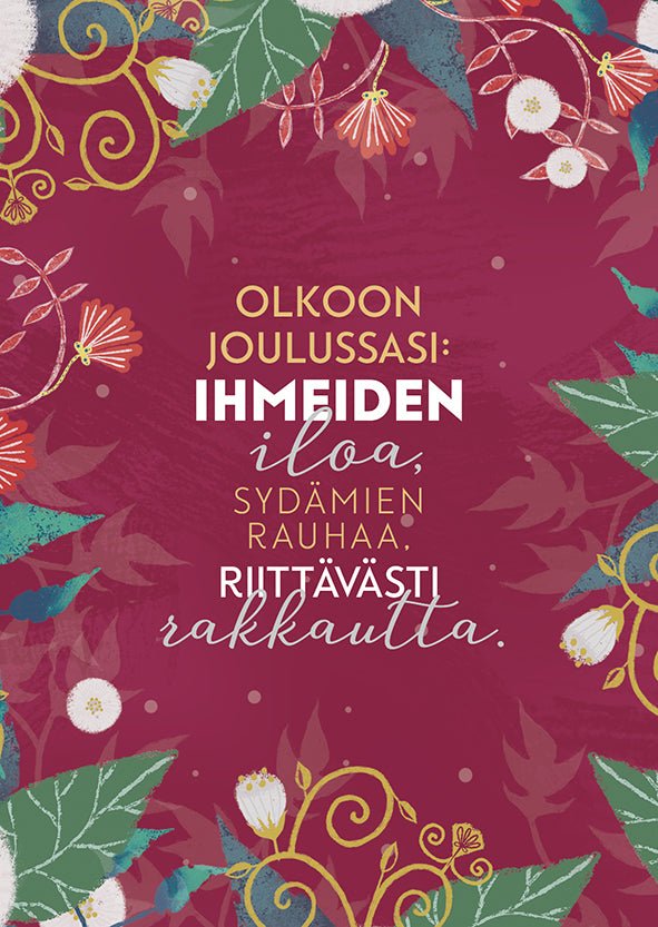 Joulukortti Hidasta Elämää - Ihmeiden iloa