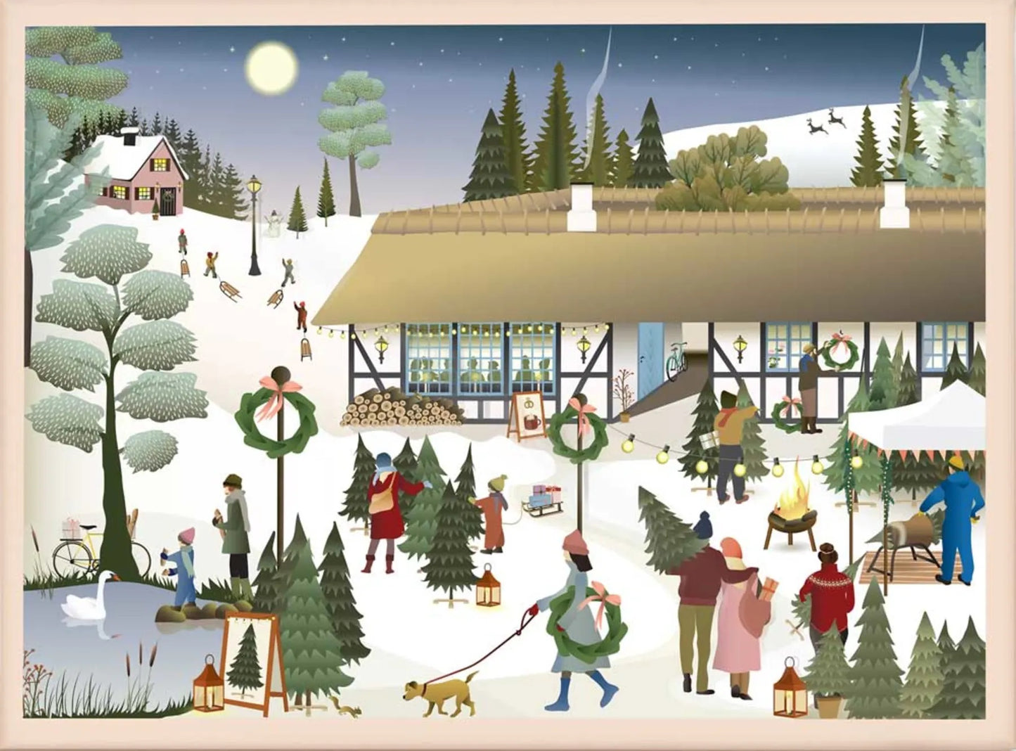 Vissevasse palapeli - Christmas tree farm 1000