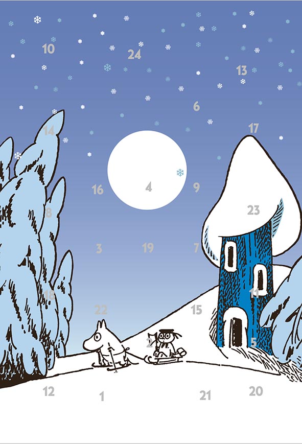 Adventtikalenterikortti - Kuusen kaato