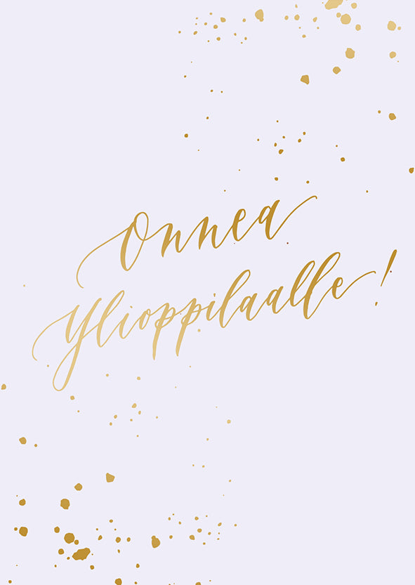2-part card Kalligrafiastudio - Congratulations to the graduate!