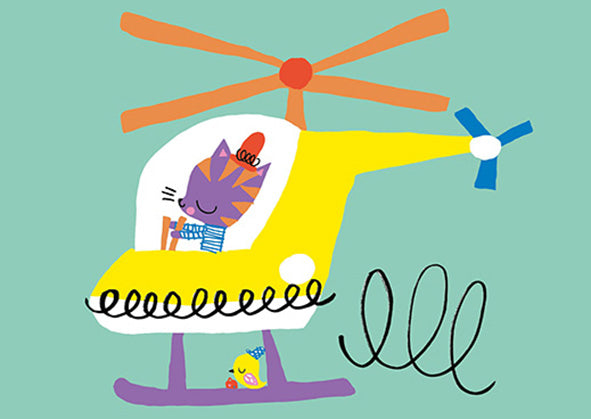 Postcard Nina Pirhonen - Helicopter