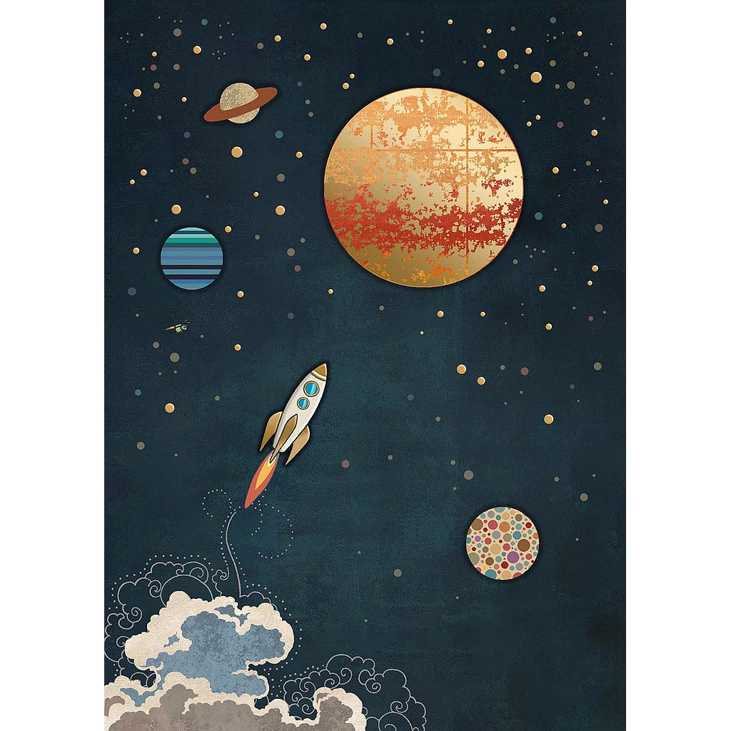 2-part card Bug Art - Space Rocket
