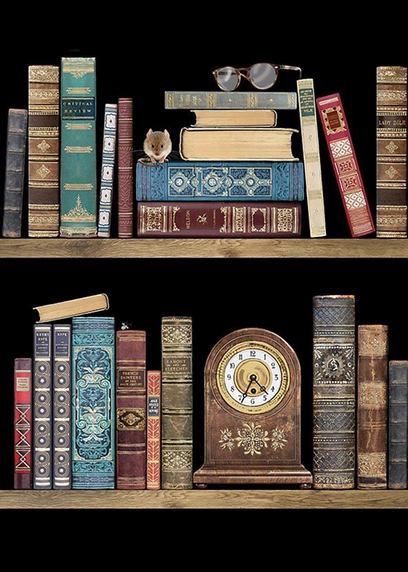 2-part card Bug Art - Bookshelf