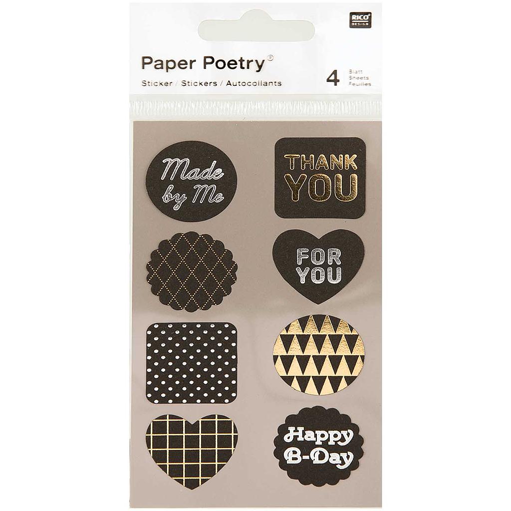 Tarrasetti Paper Poetry - Black Metallic