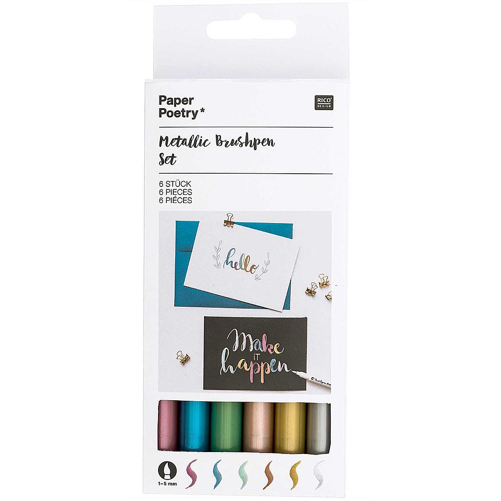 Sivellinkynät Paper Poetry - Metallic 6 Kpl
