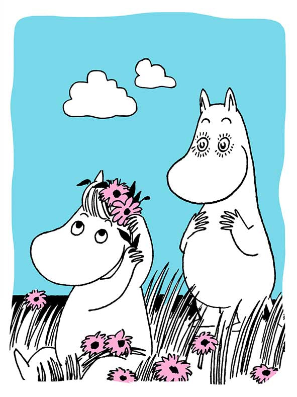 2-part card letterpress Moomin - Delight