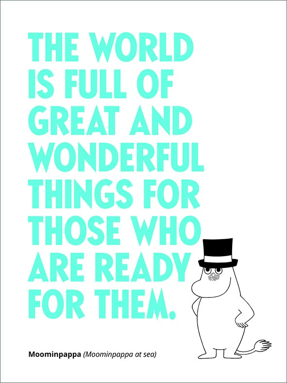 2-part letterpress card Moomin - The world
